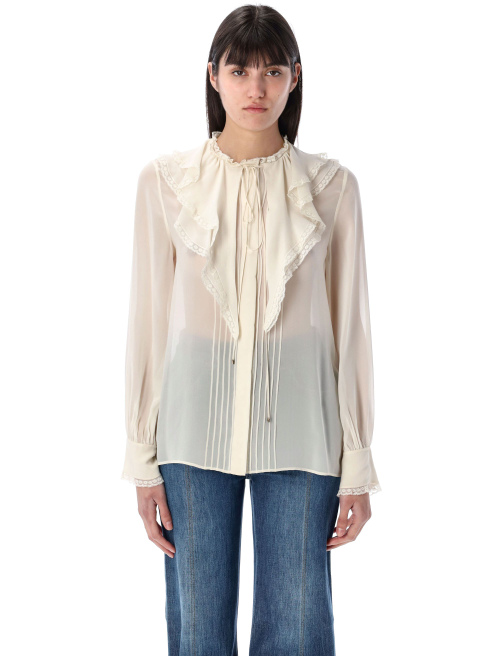 Silk ruffled blouse - Shirt | Spazio Pritelli