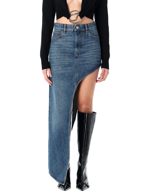 One-leg denim skirt - Apparel | Spazio Pritelli