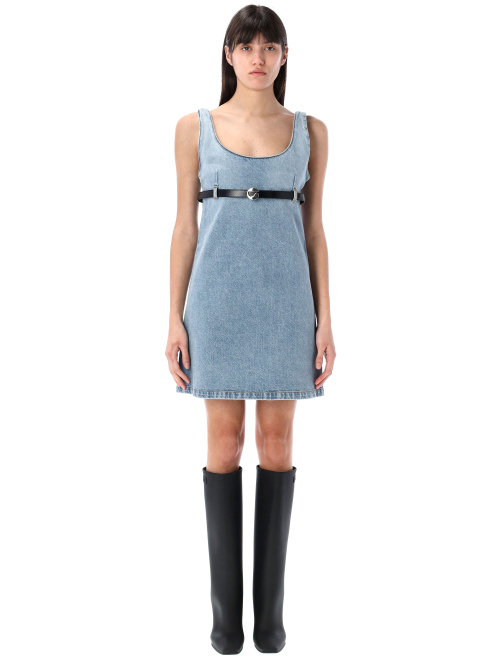 Belted denim mini dress - Dress | Spazio Pritelli