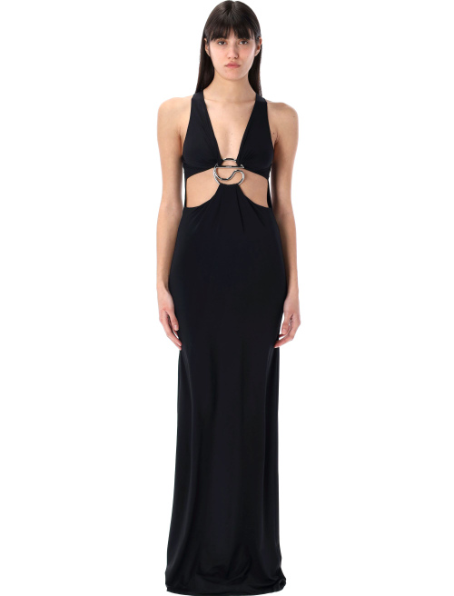 Cut-Out C-Logo long dress - Apparel | Spazio Pritelli
