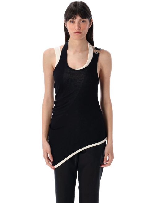 Asymmetric double tank top - Top | Spazio Pritelli