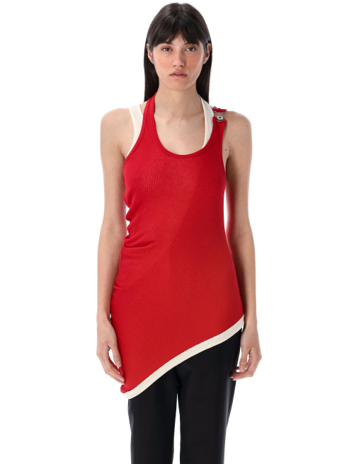 Asymmetric double tank top - Top | Spazio Pritelli
