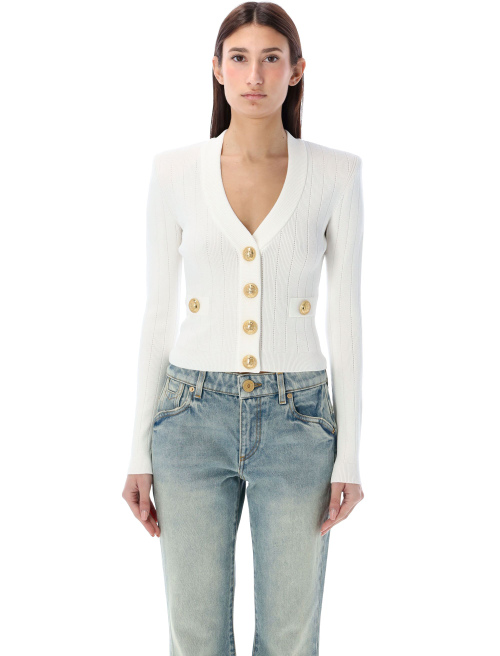 Gold buttons knit cardigan - Knitwear | Spazio Pritelli