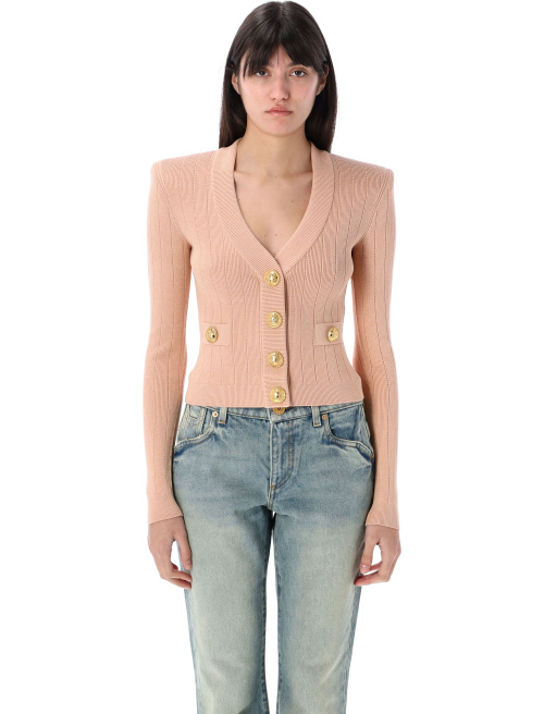 Gold buttons knit cardigan - Knitwear | Spazio Pritelli