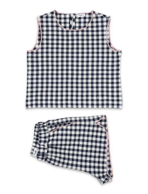 Kid - Gingham check seersucker set - Set | Spazio Pritelli