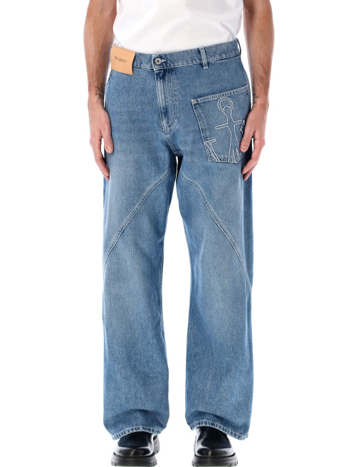 Cotton twisted workwear denim pants - Jeans | Spazio Pritelli