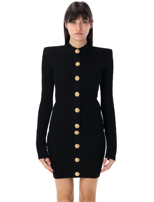 Knit cardigan with gold buttons - Knitwear | Spazio Pritelli