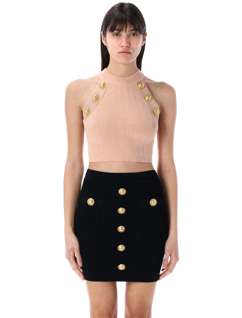 6-button knit halterneck top - Top | Spazio Pritelli