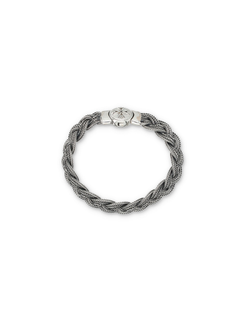 Diamond-cut flat braided bracelet - Bracelets | Spazio Pritelli