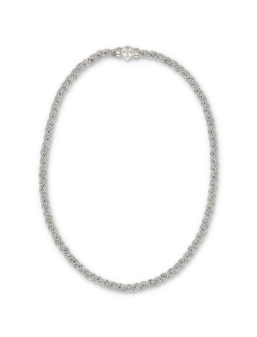 Diamond-cut flat braided necklace - Jewels | Spazio Pritelli