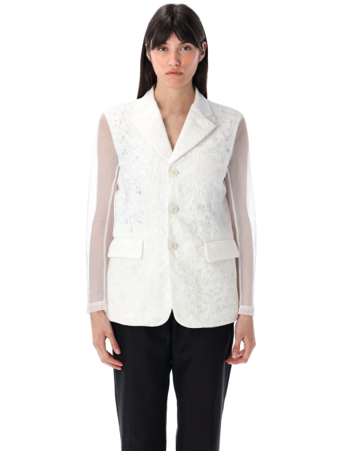 Semi-sheer panelled blazer - Jacket | Spazio Pritelli