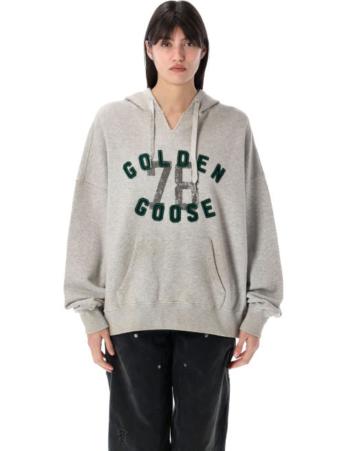 Embroidered vintage logo hoodie - Fleece | Spazio Pritelli