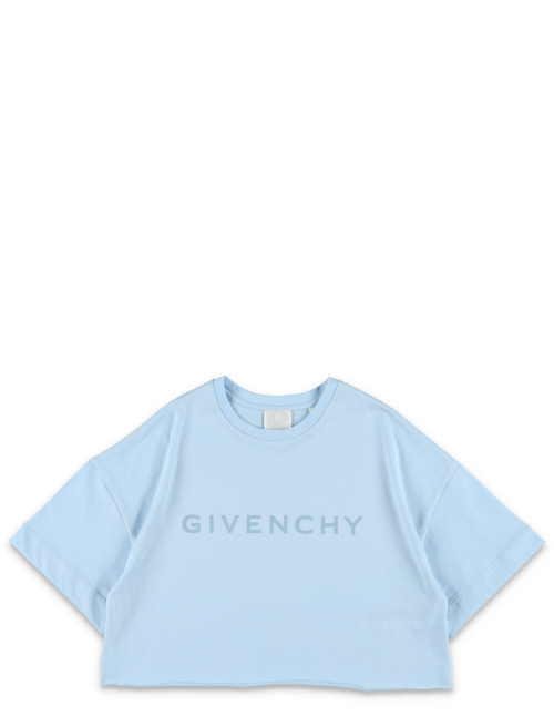 Kid - Logo print cropped t-shirt - GIVENCHY | Spazio Pritelli