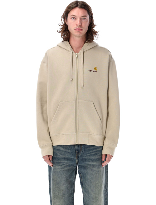 Hooded American Script sweat jacket - Fleece | Spazio Pritelli