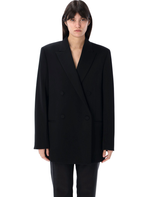 Compact wool grain de poudre blazer - Jacket | Spazio Pritelli