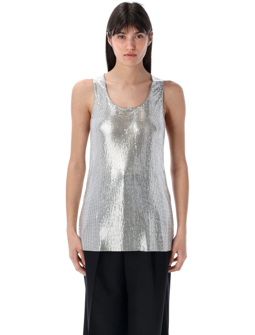 Metallic mesh tank top - T-shirt | Spazio Pritelli
