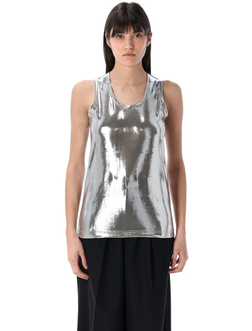 Metallic-finish tank top - Top | Spazio Pritelli