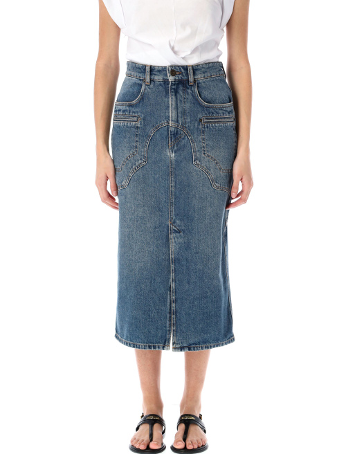 Britt denim midi skirt - Apparel | Spazio Pritelli