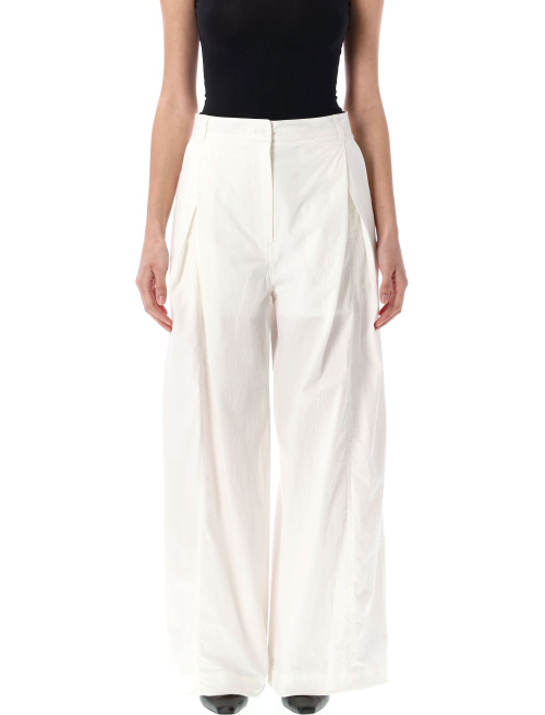 Cotton tuck wide pants - Pants | Spazio Pritelli