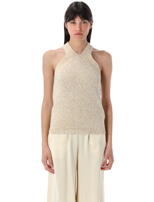 Sequined knitted top - Top | Spazio Pritelli