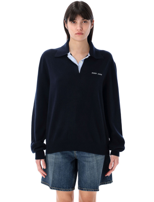 Cashmere polo sweater - MIU MIU | Spazio Pritelli