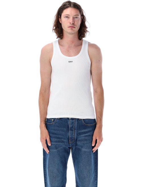 Off Stamp ribbed tank top - T-shirt | Spazio Pritelli