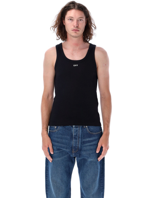 Off Stamp ribbed tank top - T-shirt | Spazio Pritelli