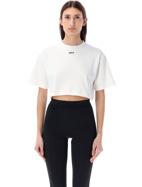 Off stamp rib cropped tee - T-shirt | Spazio Pritelli