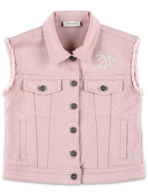 Kid - Sleeveless denim jacket - GOLDEN GOOSE KIDS | Spazio Pritelli