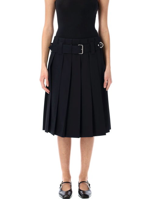 Pleated gabardine skirt - Midi skirt | Spazio Pritelli