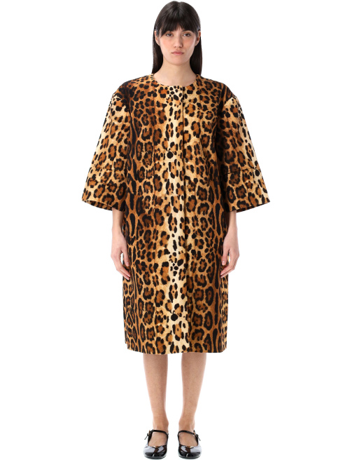 Single-breasted animal print drill coat - Outerwear | Spazio Pritelli