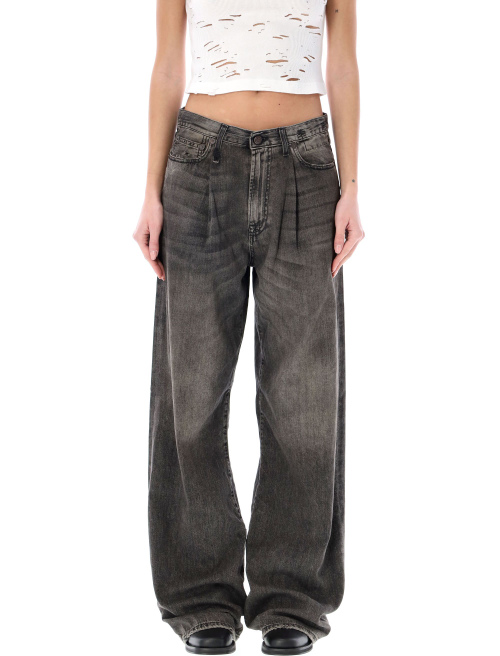 Damon pleated wide leg jean - Apparel | Spazio Pritelli