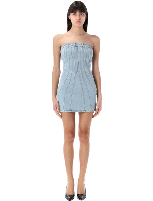 Spiral denim bustier dress - Dress | Spazio Pritelli