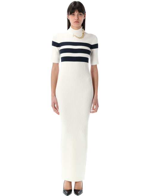 Striped long knit dress - Long dress | Spazio Pritelli