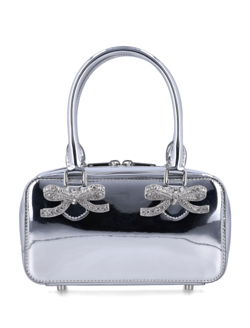 Metallic leather mini tote bag - Bags | Spazio Pritelli