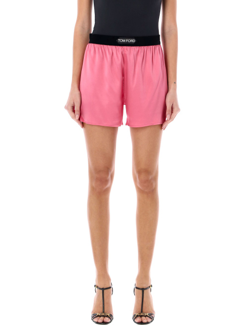 Stretch silk satin boxer shorts - Woman | Spazio Pritelli