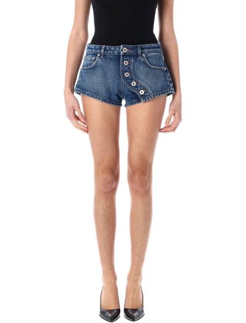 Buttoned denim shorts - Bermuda | Spazio Pritelli