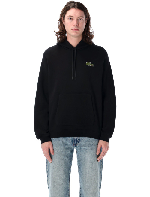 Loose fit Badge Accent hoodie - Fleece | Spazio Pritelli