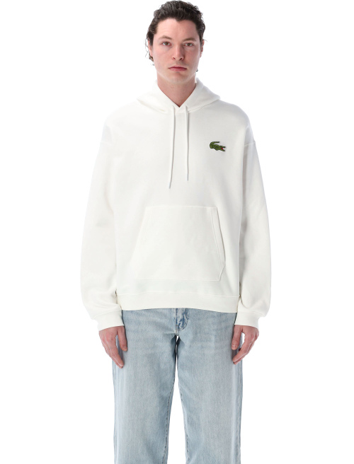 Loose fit Badge Accent hoodie - Fleece | Spazio Pritelli