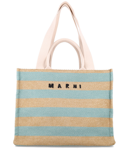 Raffia-effect medium tote bag - Bags | Spazio Pritelli