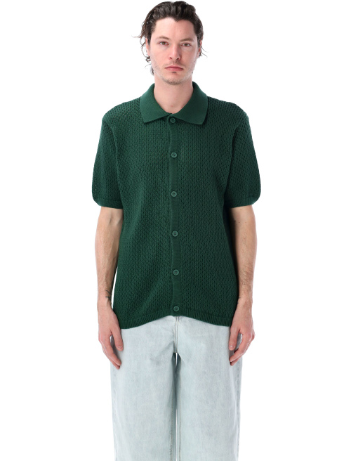 Crochet knit button shirt - Knitwear | Spazio Pritelli