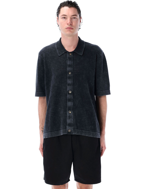 Washed Pointelle buttondown shirt - Knitwear | Spazio Pritelli