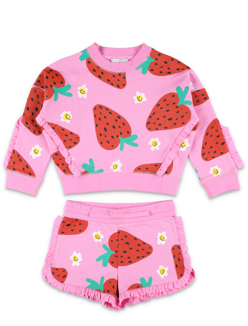 Kid - Strawberry print sweatshirt and short set - Set | Spazio Pritelli