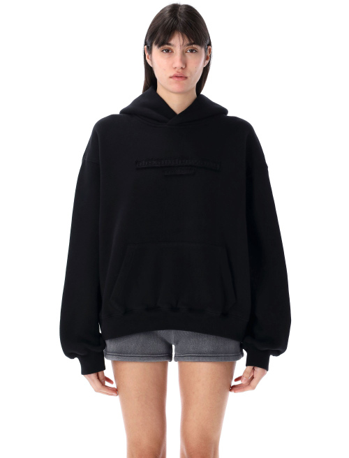 Distressed logo hoodie - Fleece | Spazio Pritelli