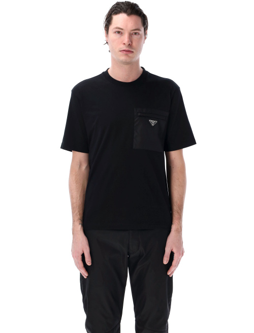 Re-nylon and jersey t-shirt - PRADA | Spazio Pritelli