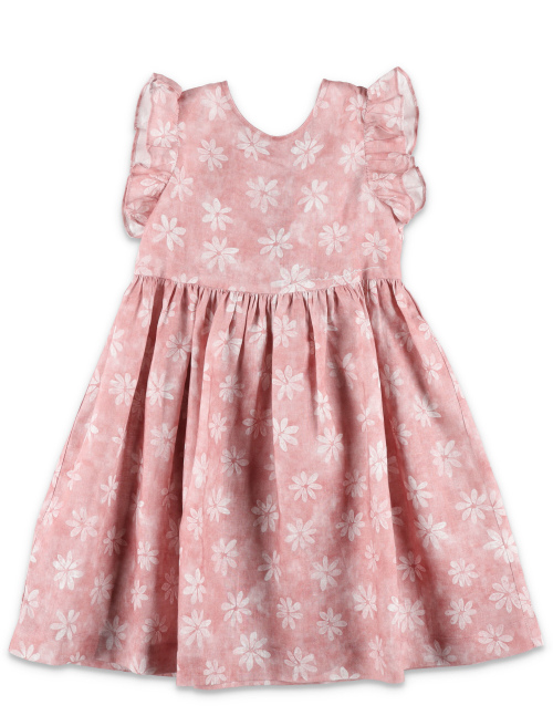 Kid - Floral linen dress - Dress | Spazio Pritelli