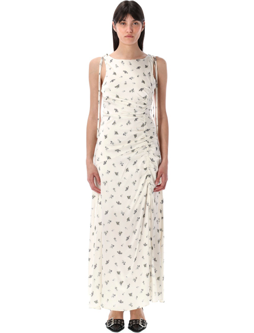 Satin gathered long dress - Long dress | Spazio Pritelli