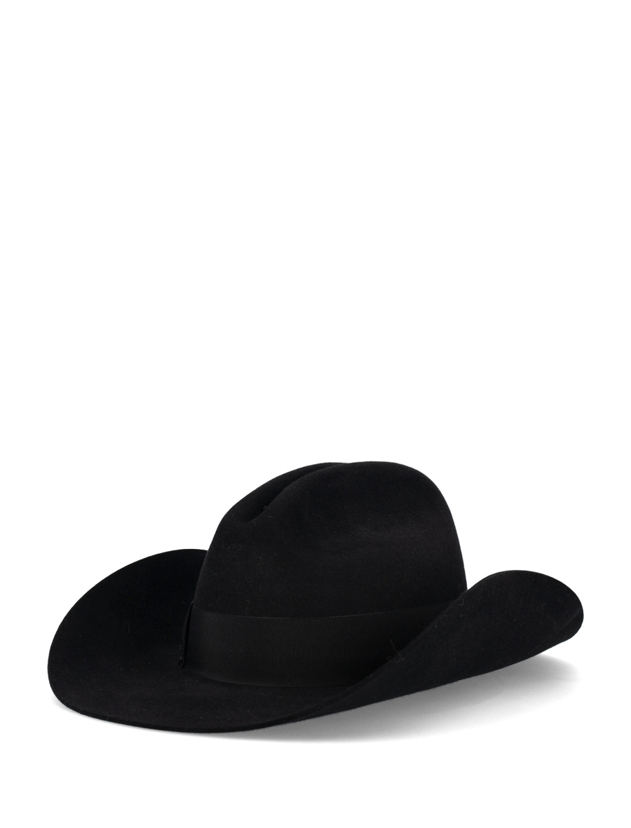 Wide-brimmed felt fedora with Double G - Spazio Pritelli