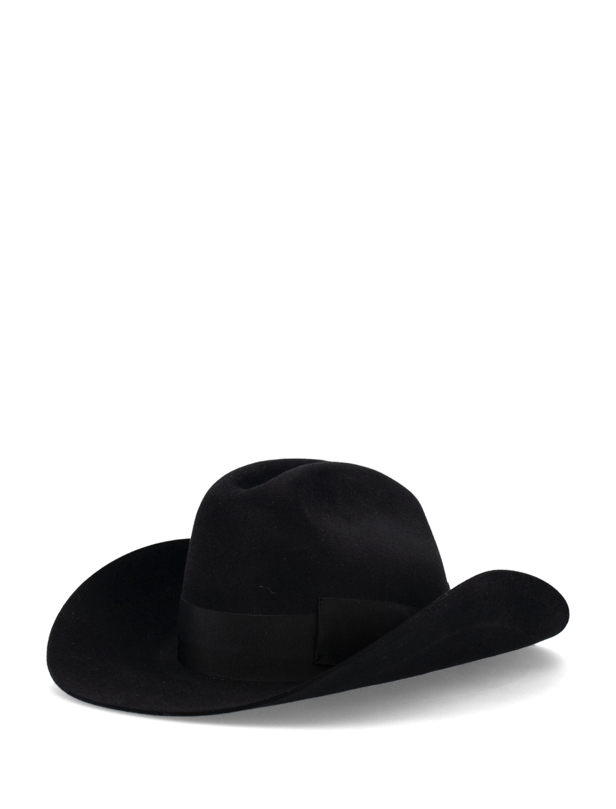 Wide-brimmed felt fedora with Double G - Spazio Pritelli