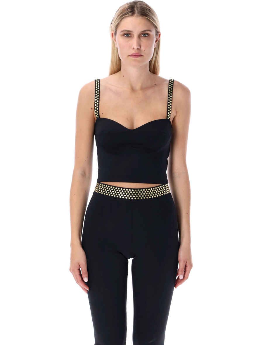 Stud detail scuba top - Spazio Pritelli